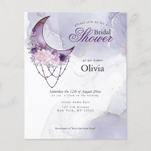 Budget Maar Mooie Rustieke Halvemaan Paars (Voorkant)