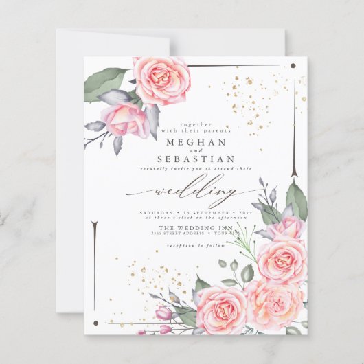 Budget maar mooie rustieke roze rozen (Voorkant)