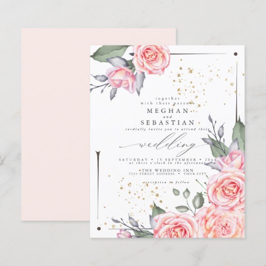 budget maar prachtige, bijtende Rozen (Voorkant / Achterkant)