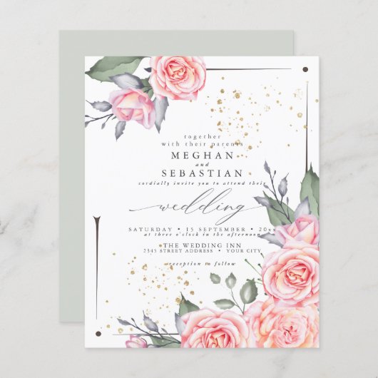 budget maar prachtige, bijtende Rozen (Voorkant / Achterkant)