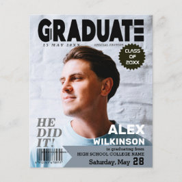 BUDGET Magazine omslag Guy Grad-aankondiging Flyer