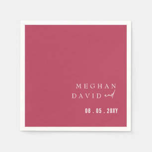 Budget Magenta Modern Wedding Servet