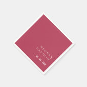Budget Magenta Modern Wedding Servet (Hoek)