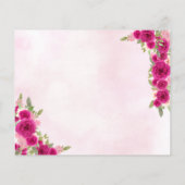Budget Magenta Pink Glam Gold Floral Princess RSVP (Achterkant)