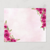 Budget Magenta Roze Goud Bloemen Prinses RSVP (Achterkant)