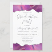 Budget Magenta Silver Agate Afstudeerder Party Uit (Voorkant)