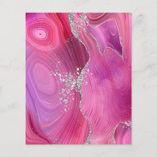 Budget Magenta Silver Agate Wedding (Achterkant)