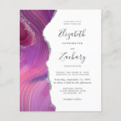 Budget Magenta Silver Agate Wedding (Voorkant)