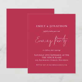 Budget Magenta Wedding Evening Party