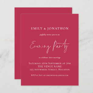 Budget Magenta Wedding Evening Party