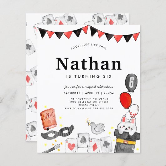 Budget Magician Rabbit Wand Magic Show Verjaardag (Voorkant / Achterkant)