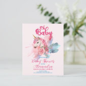 Budget magische eenhoorn regenboog Baby shower (Staand voorkant)