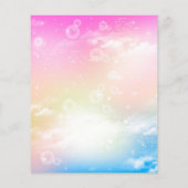 Budget magische eenhoorn regenboog verjaardagsfees (Achterkant)