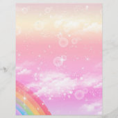 Budget magische eenhoorn regenboog verjaardagsfees flyer (Achterkant)