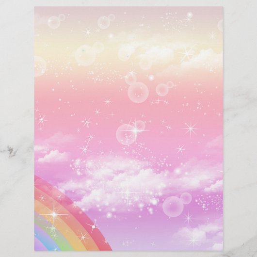 Budget magische eenhoorn regenboog verjaardagsfees flyer (Achterkant)