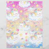 Budget magische eenhoorn regenboog verjaardagsfees flyer (Achterkant)