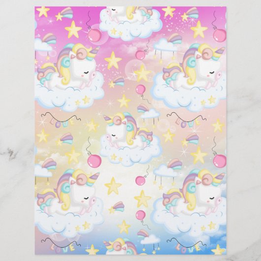 Budget magische eenhoorn regenboog verjaardagsfees flyer (Achterkant)