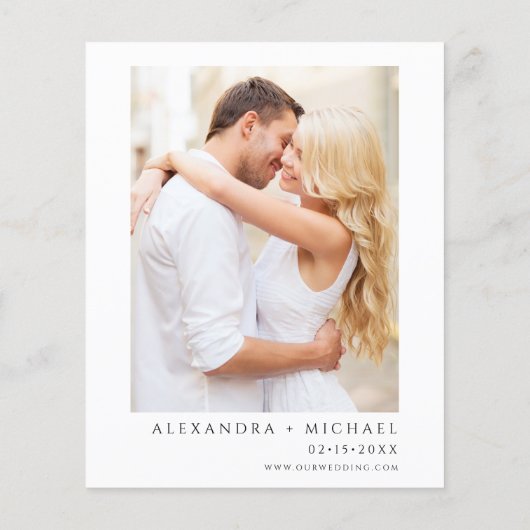 Budget Magnolia Eucalyptus Foto Greenery Wedding Flyer (Achterkant)