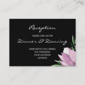 Budget Magnolia Floral Wedding Reception Informatiekaartje (Voorkant)