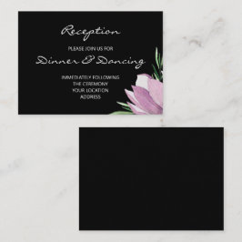 Budget Magnolia Floral Wedding Reception Informatiekaartje