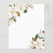 Budget Magnolia Flowers Baby shower Uitnodiging (Achterkant)