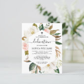 Budget Magnolia Lijst Dedication Invitation (Staand voorkant)