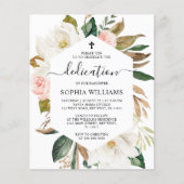 Budget Magnolia Lijst Dedication Invitation (Voorkant)