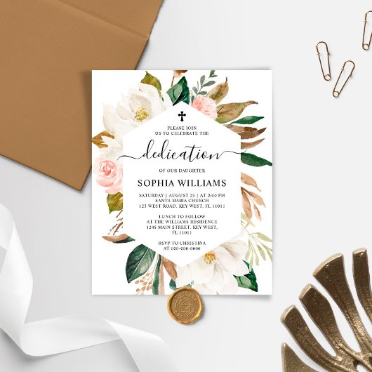 Budget Magnolia Lijst Dedication Invitation