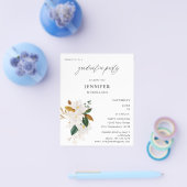 Budget Magnolia White Floral Gradual Party Flyer (Enkel)