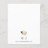 Budget Magnolia White Floral Wedding (Achterkant)
