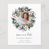 BUDGET Magnolia Wreatfoto bruiloft behalve datum (Voorkant)