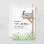 Budget Mailbox Nieuw Adres Verplaatsen Mini Notitiekaartje (Voorkant)