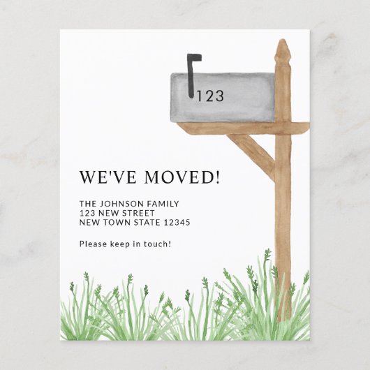 Budget Mailbox We hebben verhuisaankondiging (Voorkant)