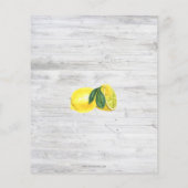 Budget Main Squeeze Lemon Baby shower Invitation (Achterkant)