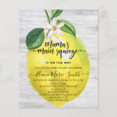 Budget Main Squeeze Lemon Baby shower Invitation (Voorkant)
