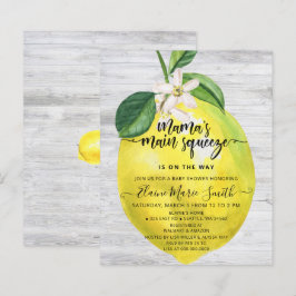 Budget Main Squeeze Lemon Baby shower Invitation