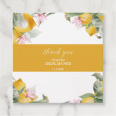 Budget Main Squeeze Lemon Wreath Bridal Shower Bedankjes Labels (Voorkant)