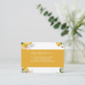 Budget Main Squeeze Lemon Wreath Bridal Shower Enc Informatiekaartje (Staand voorkant)