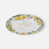Budget Main Squeeze Lemon Wreath Bridal Shower Papieren Bordje (Gekanteld)