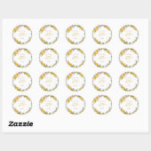Budget Main Squeeze Lemon Wreath Bridal Shower Ronde Sticker (Vel)