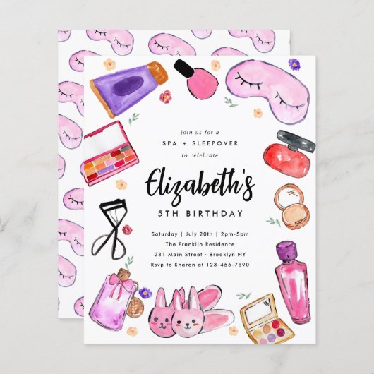 Budget Make-up Meisjes Slumber Sleepover Spa Verja (Voorkant / Achterkant)