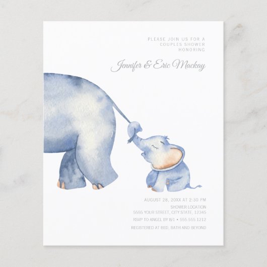 Budget Mama en Baby Elephant Baby shower (Voorkant)