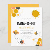 Budget Mama-To-Bee Baby shower Uitnodiging (Voorkant / Achterkant)