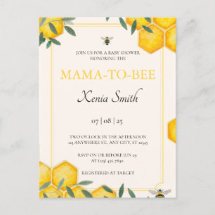 Budget Mama-to-bee baby shower-uitnodiging Aankondigingskaart