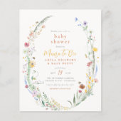 Budget mama to bee Wildflower Boho Girl Baby showe (Voorkant)