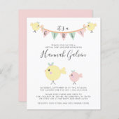 Budget mammird Virtual Baby Girl Shower nodigt uit (Voorkant / Achterkant)