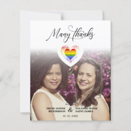 Budget Many Thanks LGBT Rainbow Pride Heart Photo