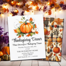 Budget Maple Tree verlaat Thanksgiving-uitnodiging