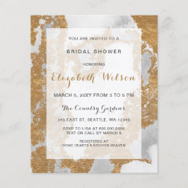Budget Marble Gold Bridal Shower - uitnodiging