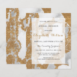 Budget Marble Gold Bridal Shower - uitnodiging